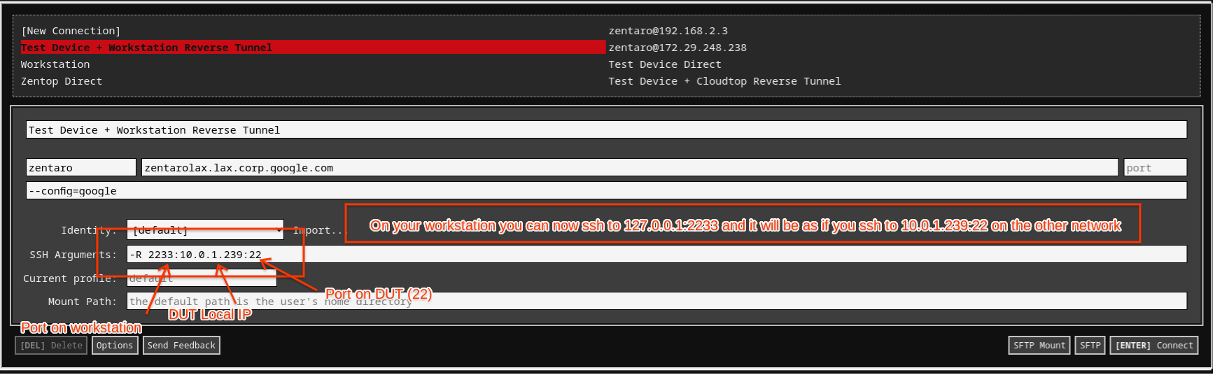 Port forwarding